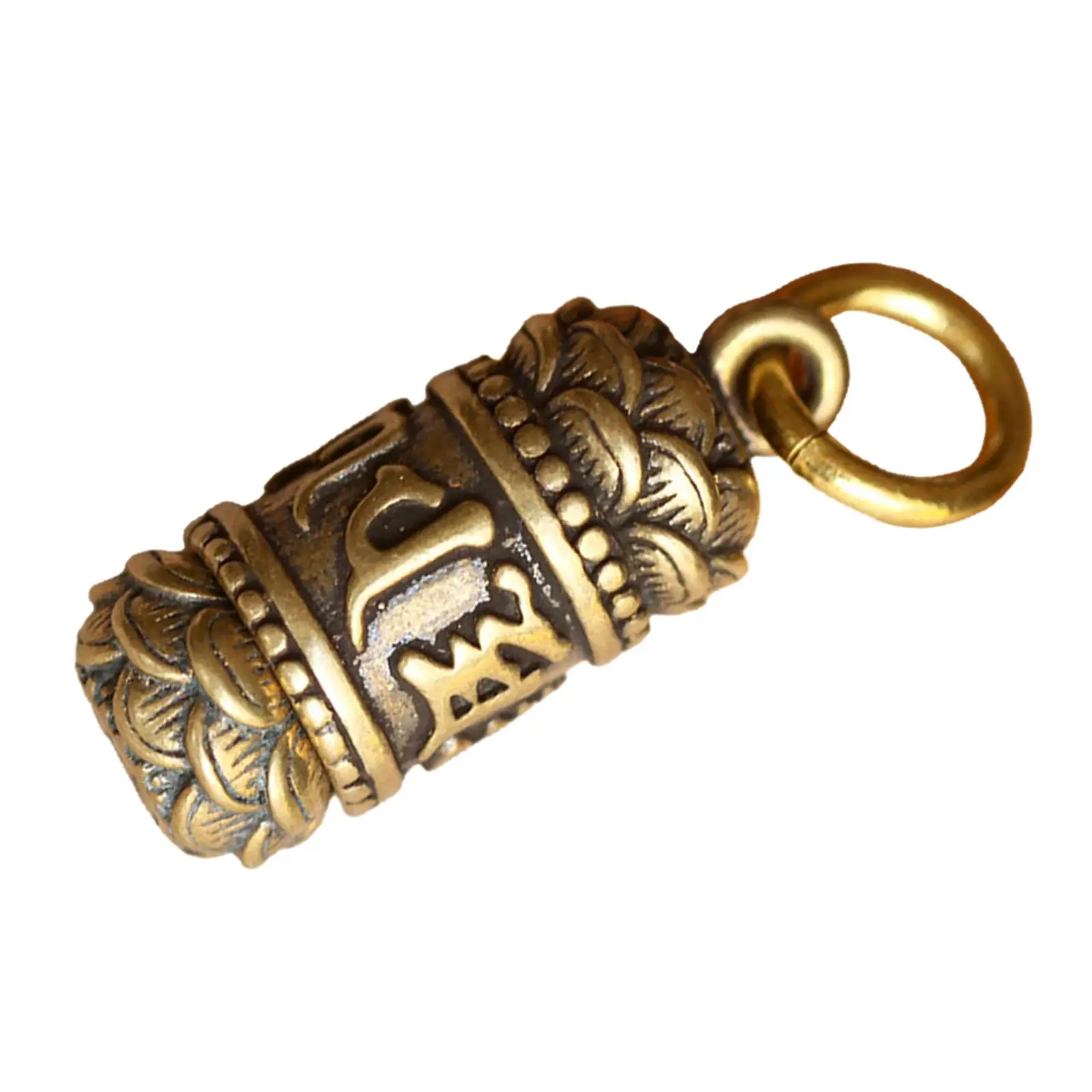 Brass Buddha Sutra Pendant Metal Container Decorations Statue Fittings Cylinder Charm for Key Chains Earrings DIY Jewelry Making