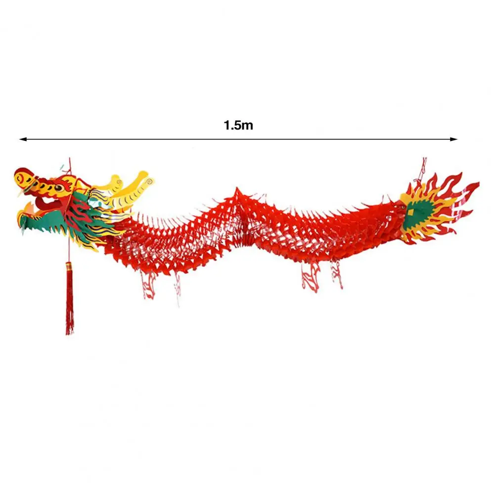 Chinese New Year Lantern Chinese Dragon Lantern with Tassel Festive Hanging Ornament for Spring Festival for Indoor/outdoor