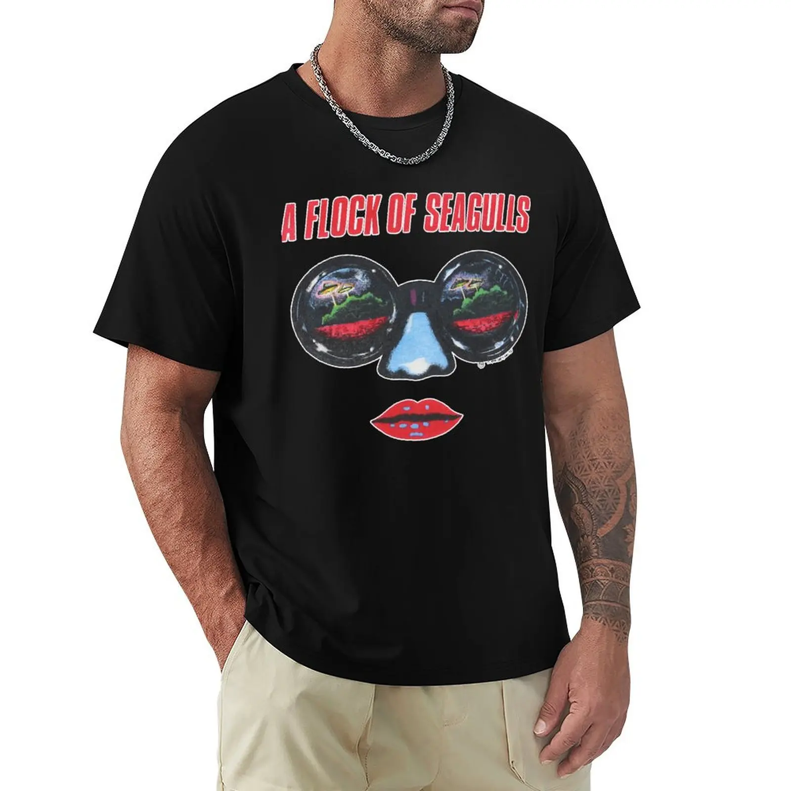a flock of seagulls T-Shirt Plus Size Solid Color T-Shirt