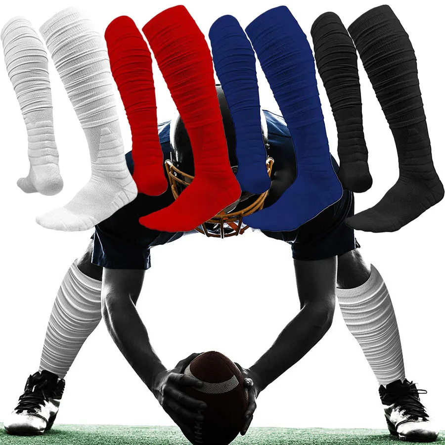 

5Pairs over Knee High Long sport socks men towel bottom professional rugby socks football basketball baseball socks