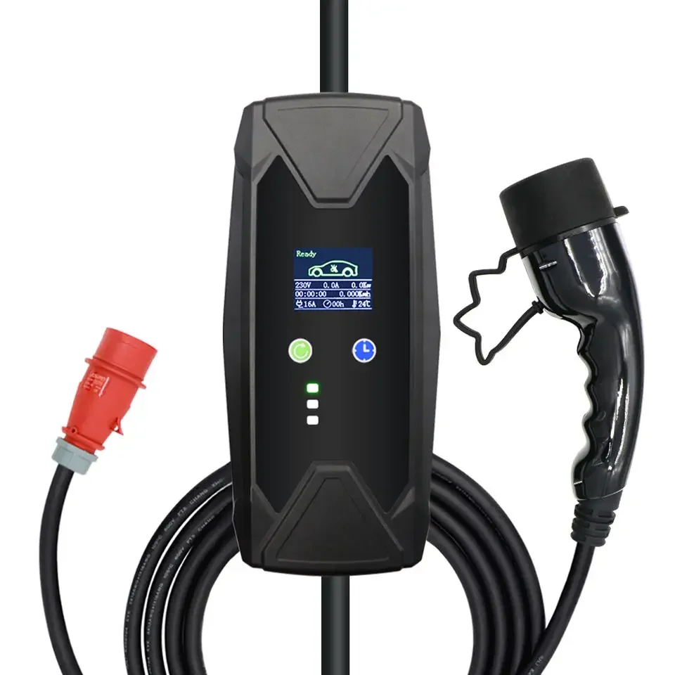 High Quality Adjustable AC 7KW IEC62196 Mode 2 EV Charger Type 2 Type 1 Home Portable Electric Car Charging Box