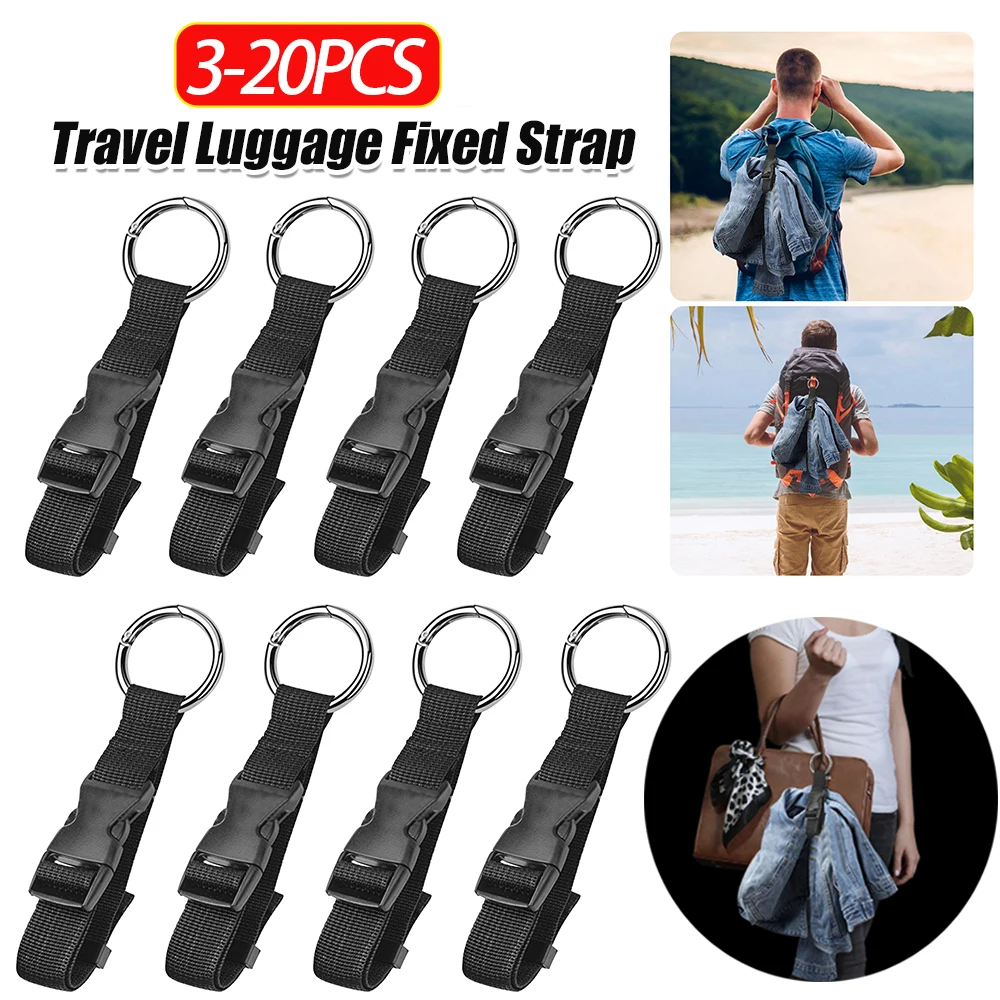 Travel Luggage Fixed Strap with Release Buckle Backpack External Strap Anti-Theft Backpack Jackets Gripper for Carry On Bags