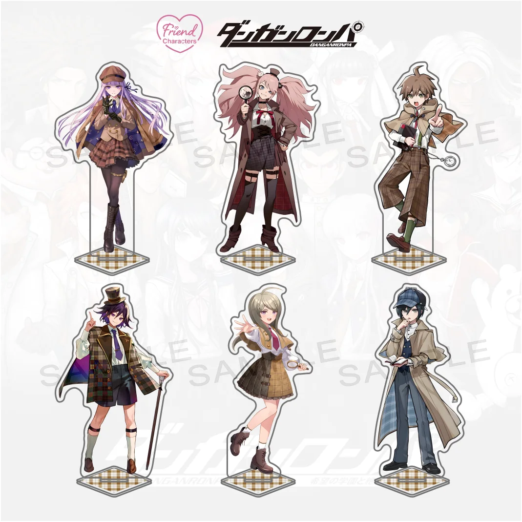 Danganronpa Detective Theme Acrylic Stand Keychain Desktop Ornament Collaboration Merch for Fans Collection Gift, Nagito Komaeda