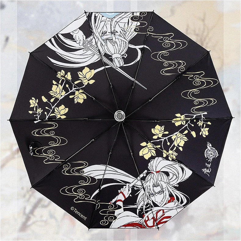 

Anime Grandmaster of Demonic Cultivation LanWangJi WeiWuXian Cosplay Cartoon Automatic Umbrella Accessory Sunshade Ornament Gift