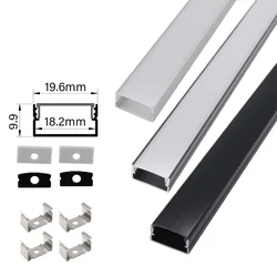 19.6x9.9mm LED Aluminum Profile Bar Light For Cabinet Decor Recessed led Profile Aluminum U Channel Diffuser