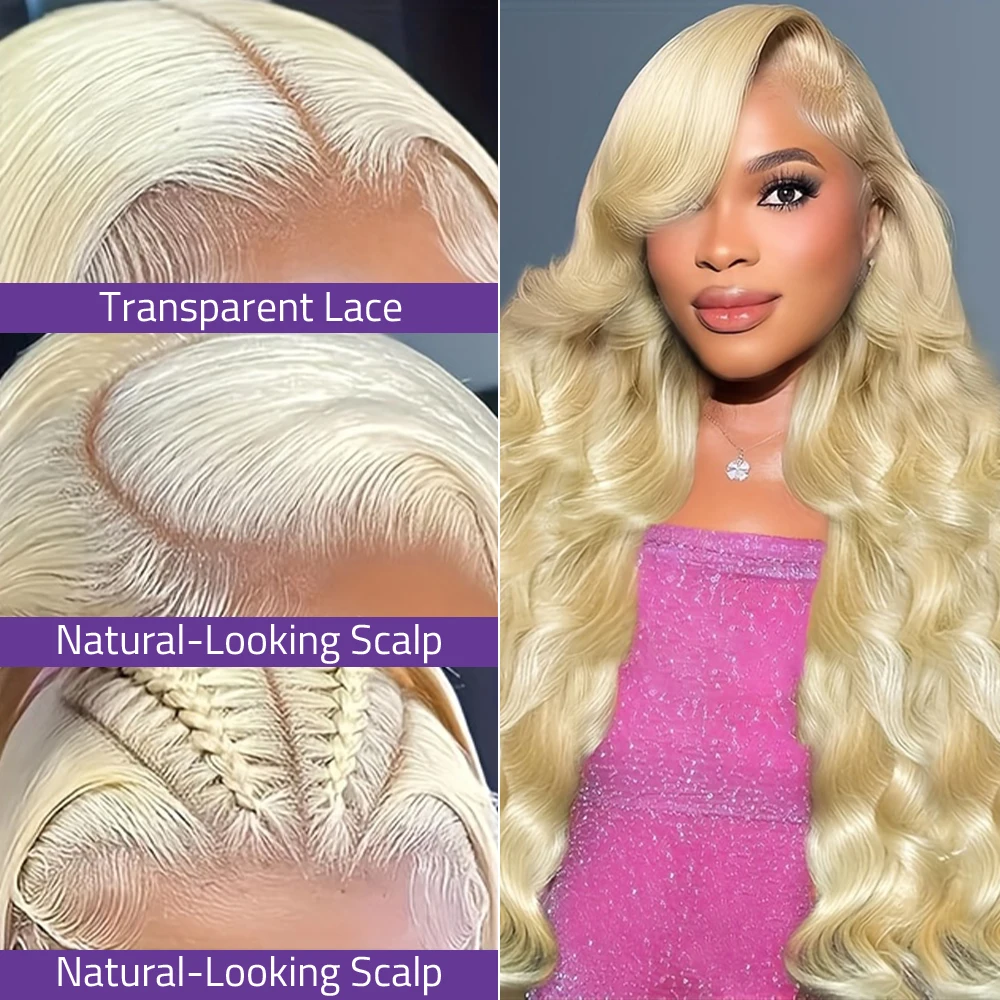 

30 40 46 Inches 13x6 HD Lace Frontal Wig Human Hair Body Wave 613 Blonde 13x4 HD Lace Frontal Human Hair Wigs For Black Women 180% 200% Density
