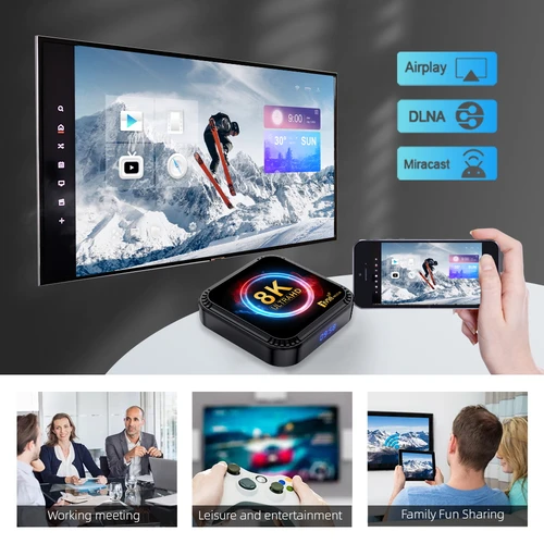 Imagen 2 del producto TV98 RK3528 TV Box Ultra HD 8K Smart TV Box Android 13 4GB 32GB 64GB Wifi Dual BT5.0 4G 5G reproductor multimedia remoto por voz decodificador