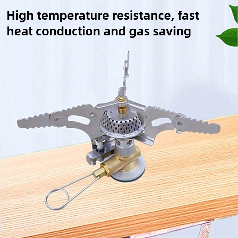 المحمولة في الهواء الطلق الفولاذ المقاوم للصدأ موقد صغير رئيس التخييم نزهة طوي مواقد خفيفة الوزن رئيس السفر مخيم موقد الملحقات #3
