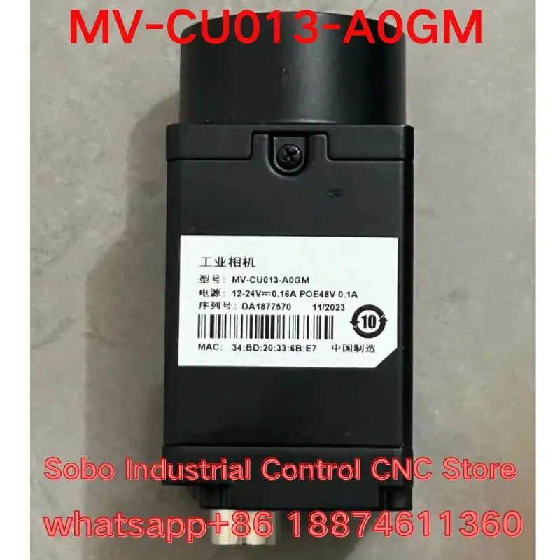 Second-hand  Industrial Camera MV-CU013-A0GM  Tested OK