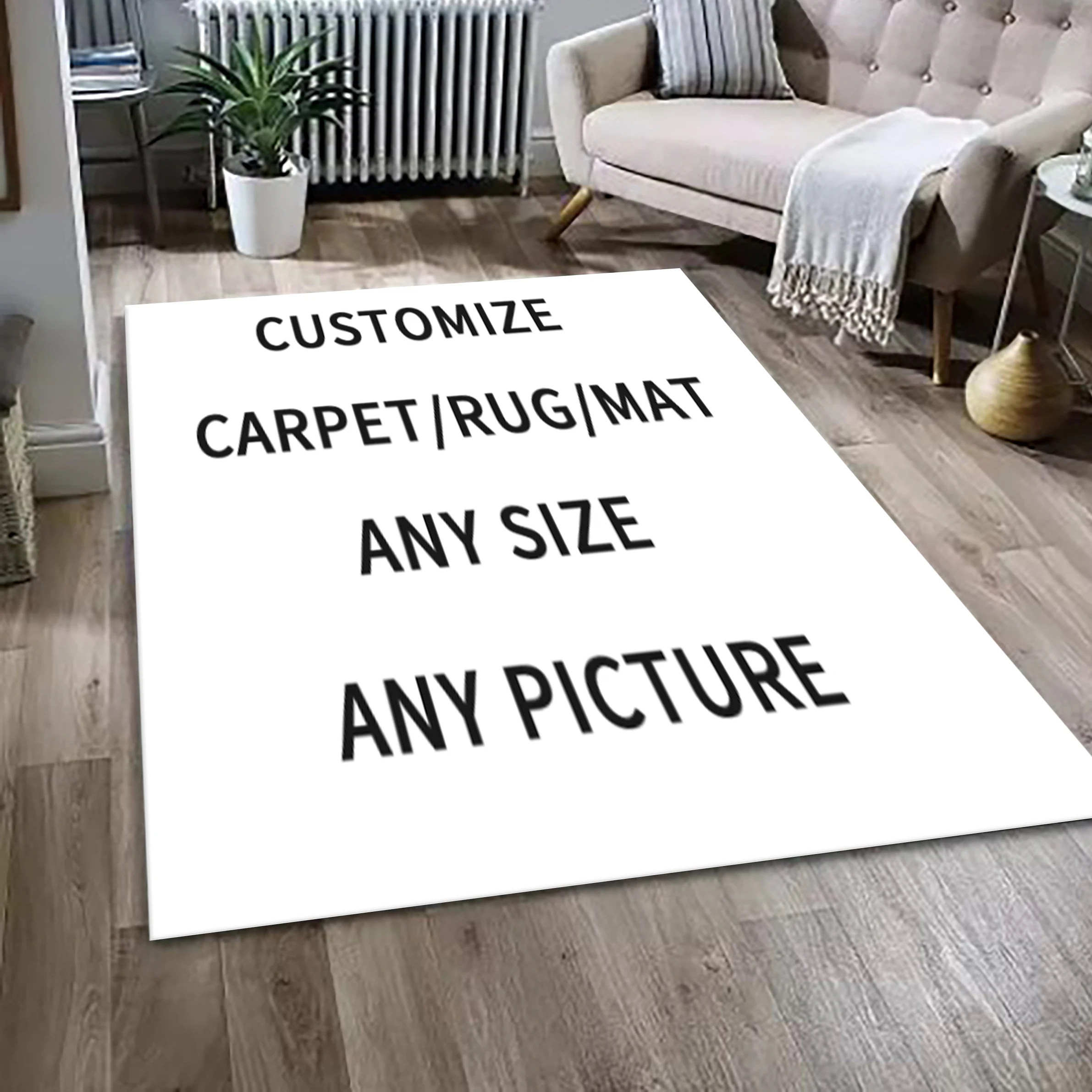 Custom Carpet Printed Rectangle Area Rugs for Adult Yoga Mats Living Room Decorative Living Room Doormat Moto Rug Garage Mat
