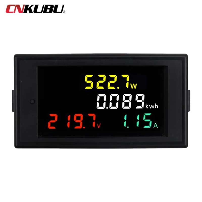 D69-2049 Multi-Function AC Voltage Current Power Meter Colour LCD Digital Display Power Monitor 100A High Precision