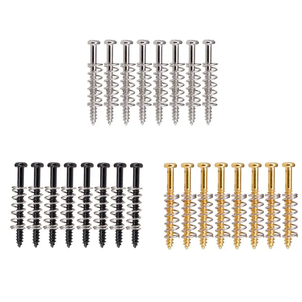 Guitar Bass Straight Springs Fixing Screws Iron Replacement Parts Mounting Ring for Acoustic Guitar Pickup System