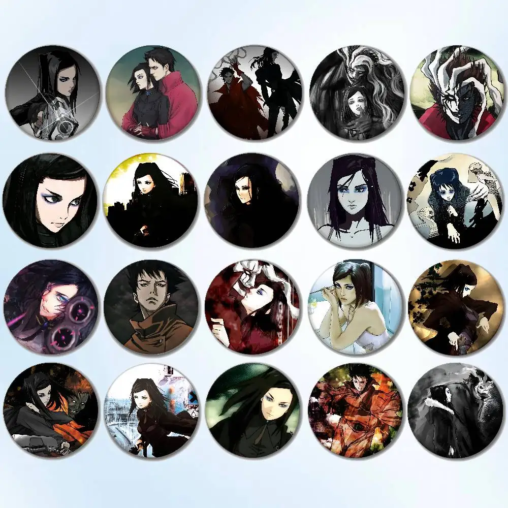 Ergo Proxy Anime Abzeichen Runde Brosche Niedliche Cartoon Idol Cosplay Abzeichen DIY Rucksack Kleidung Schmuck Pins