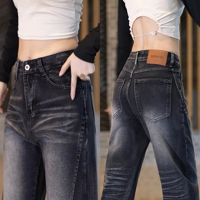 

High-End Casual American Style Men's Jeans Personality Loose Fit Fashionable Long Pants Multi-Pocket Splicing Stitching Washed