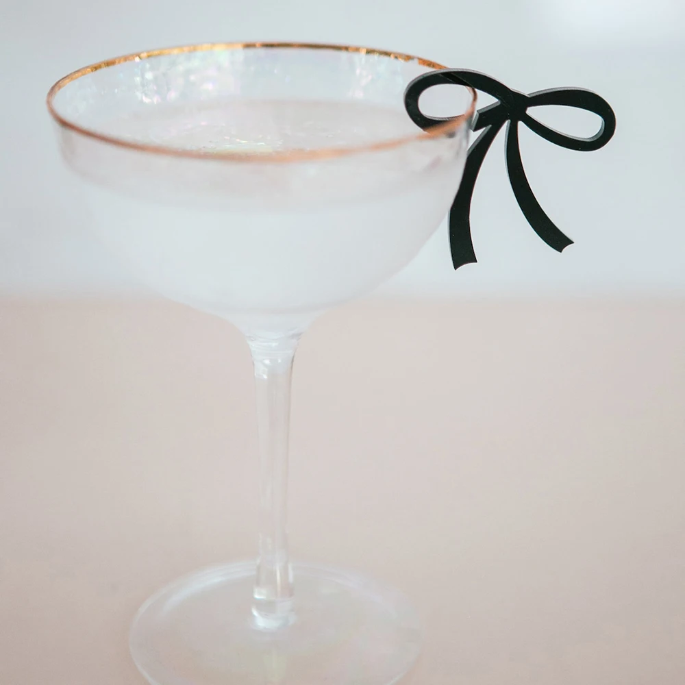 Wedding Butterfly Table Decoration Bow Drink Tag Charm Engagement Party Goblet Glass Accessories Anniversary Decoration