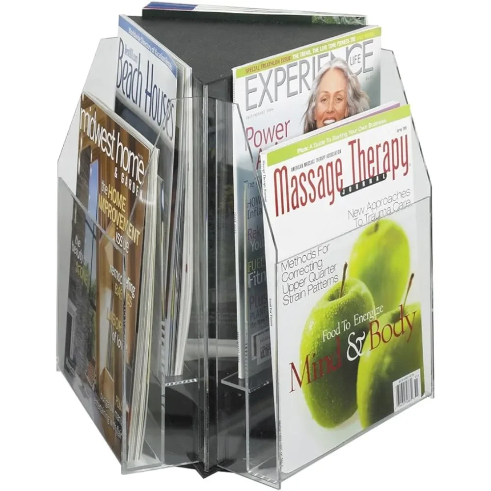 6 Magazine Book Shelf Products 5698CL Reveal Table Top Literature Display Clear Freight Free Rack Office Furniture