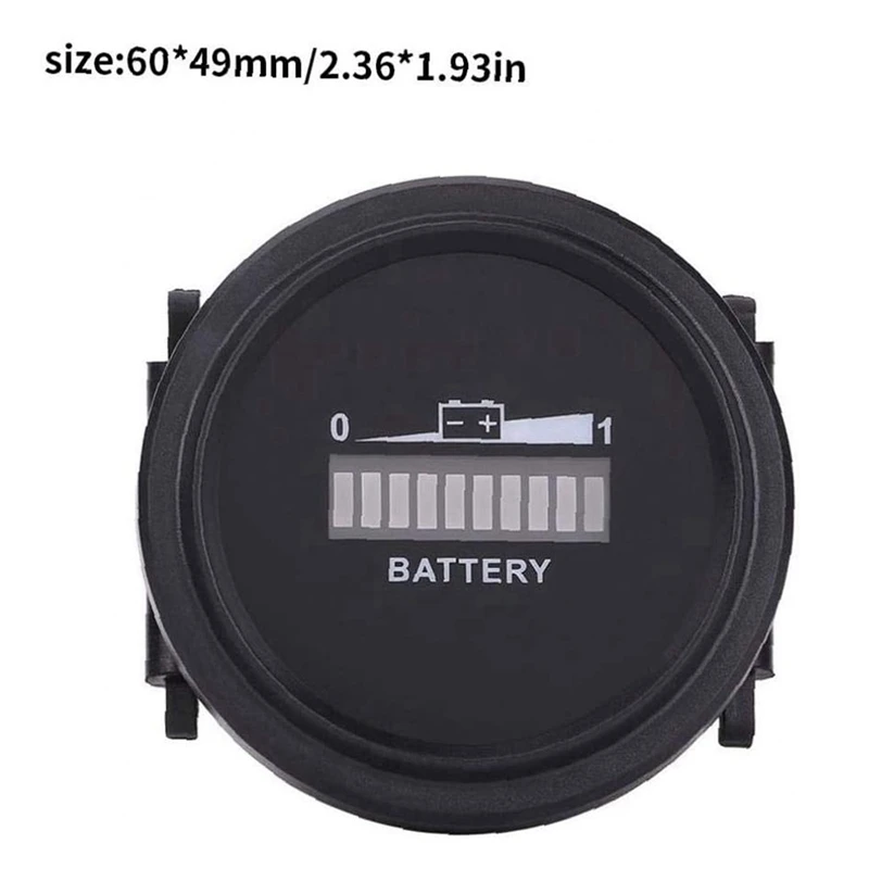 4X 12V/24V/36V/48V/72V LED Digital Battery Indicator Waterproof Meter Gauge Battery Indicator For Go-Lf Ca-Rt