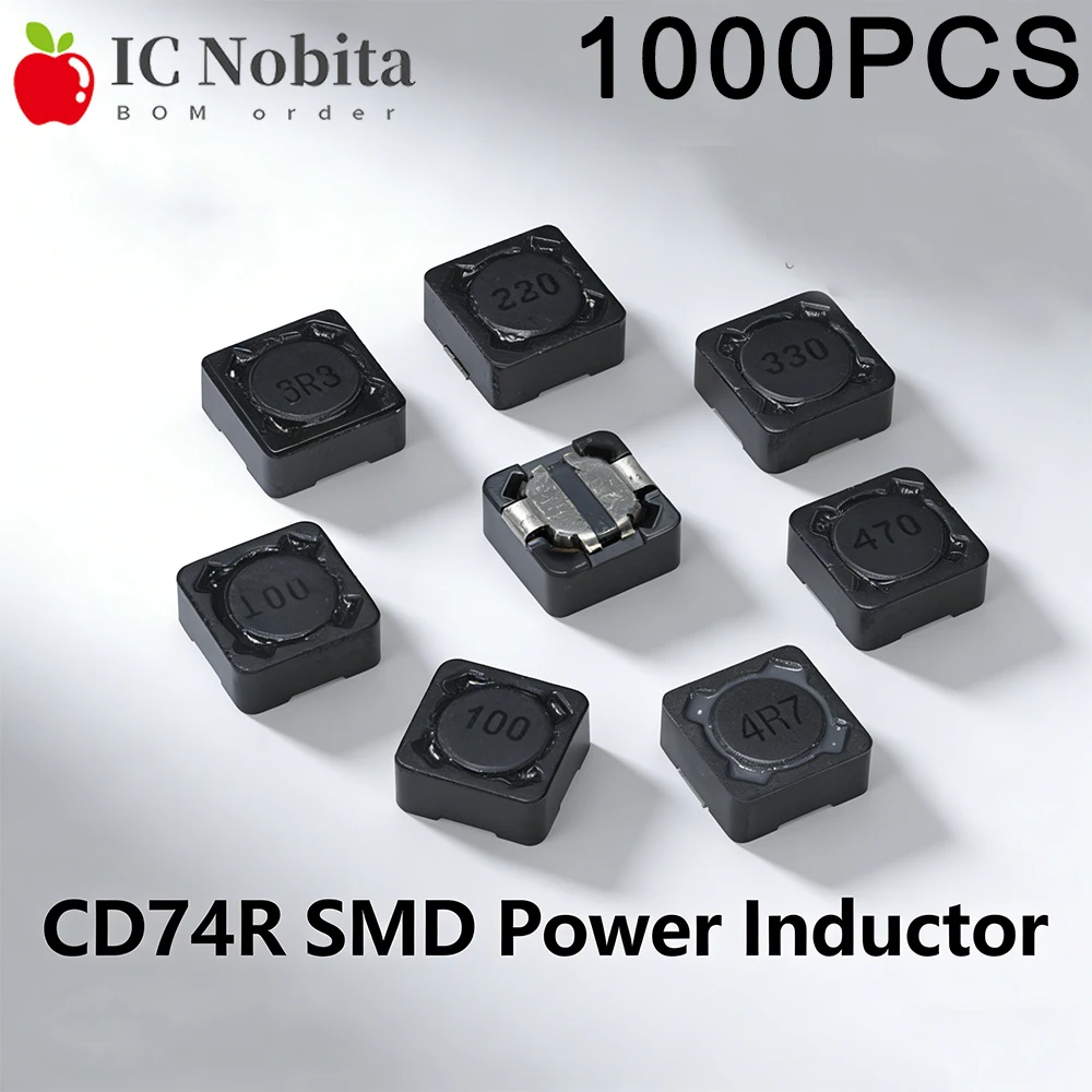 

1000 шт. CD74R 7x7x4 мм SMD экранированные силовые индукторы 2.2 3.3 4.7 6.8 10 15 22 33 47 68 100 150 220 330 470 мкГн