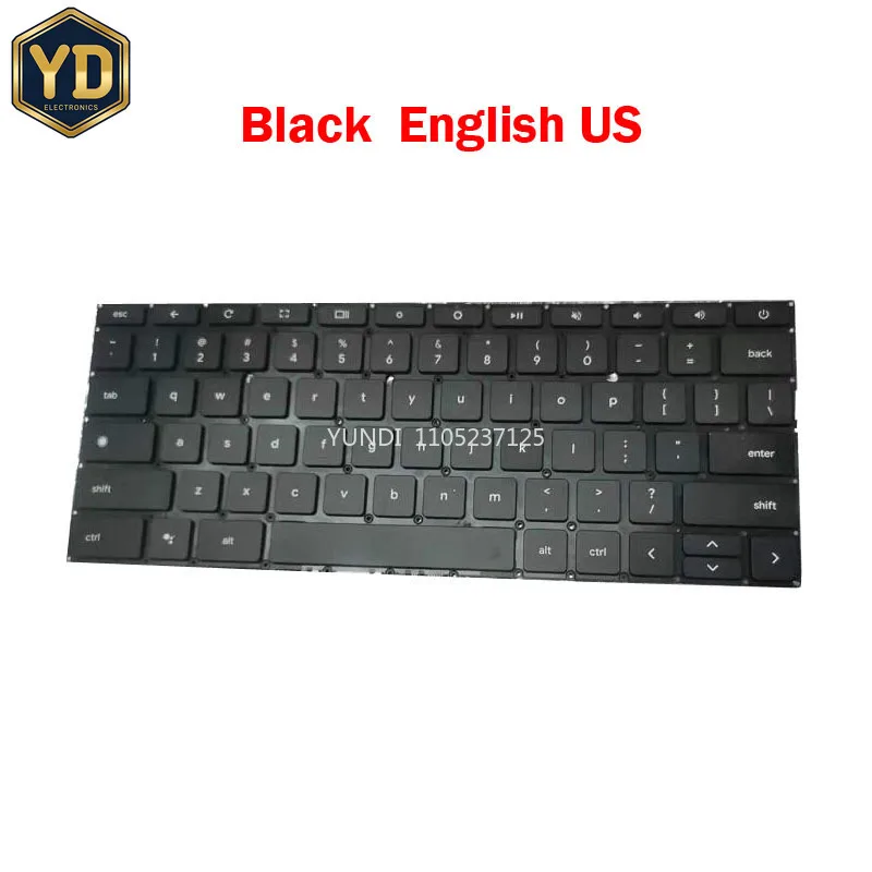 YD Laptop Keyboard For Google Pixelbook Go GA00526-UK GA00519-US Pixelbook Go G021A 2019 13.3' United States US Black/Pink New