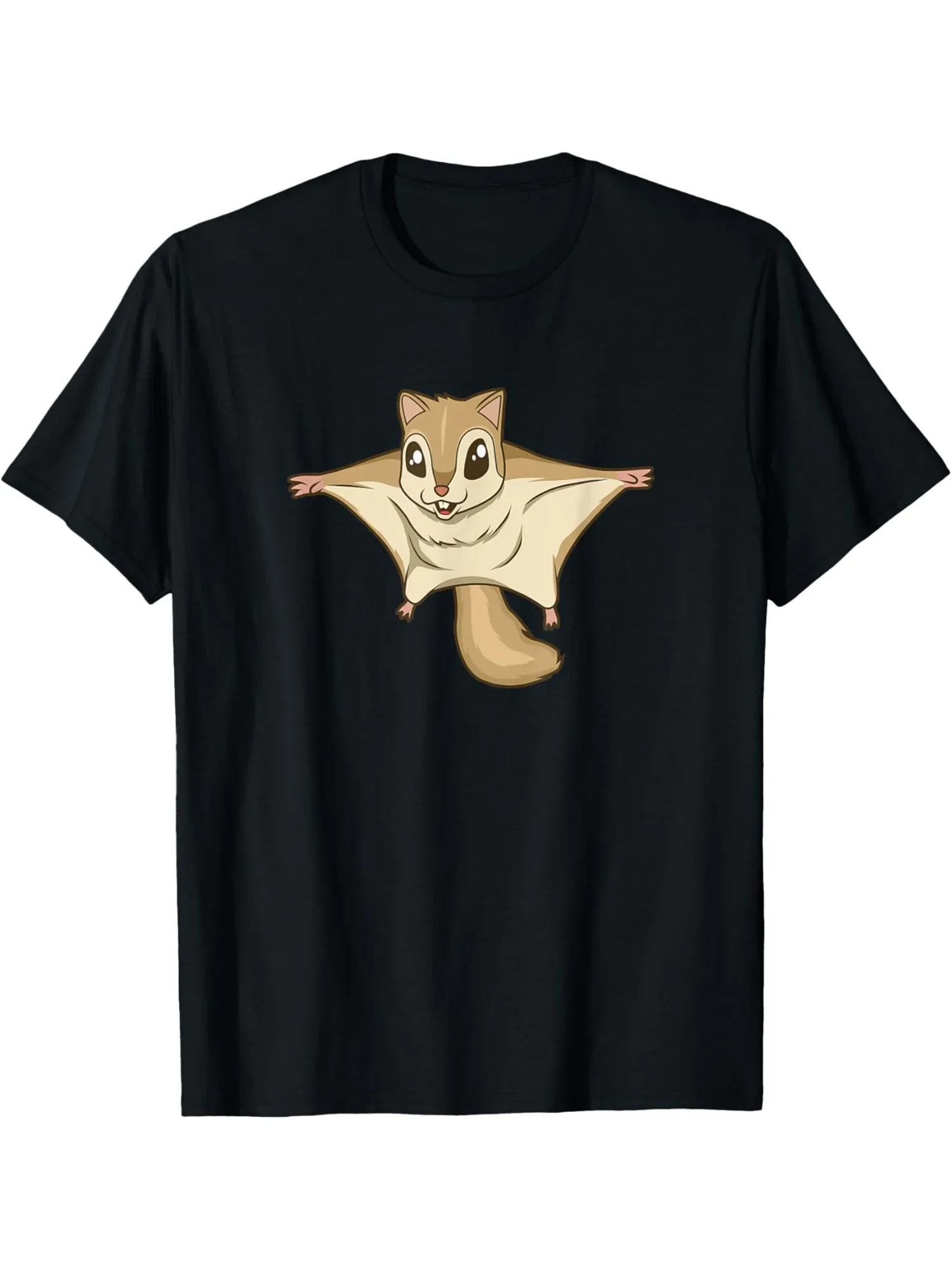 

Cute Flying Squirrel Gliding Kawaii Animal Graphic Men's Soft Cotton T-Shirt Casual Trip Tee