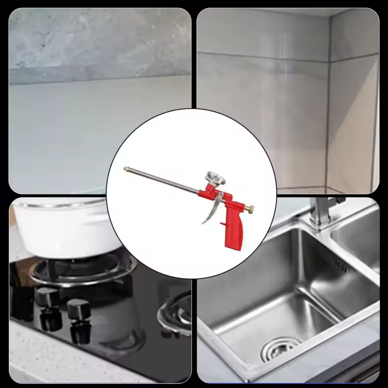 Foam Expanding Spray Gun Professional Foam Spray Gun Foaming Jet Glue Gun Metal Polyurethane Trigger Spray Sealant Caulking Tool - Image 3