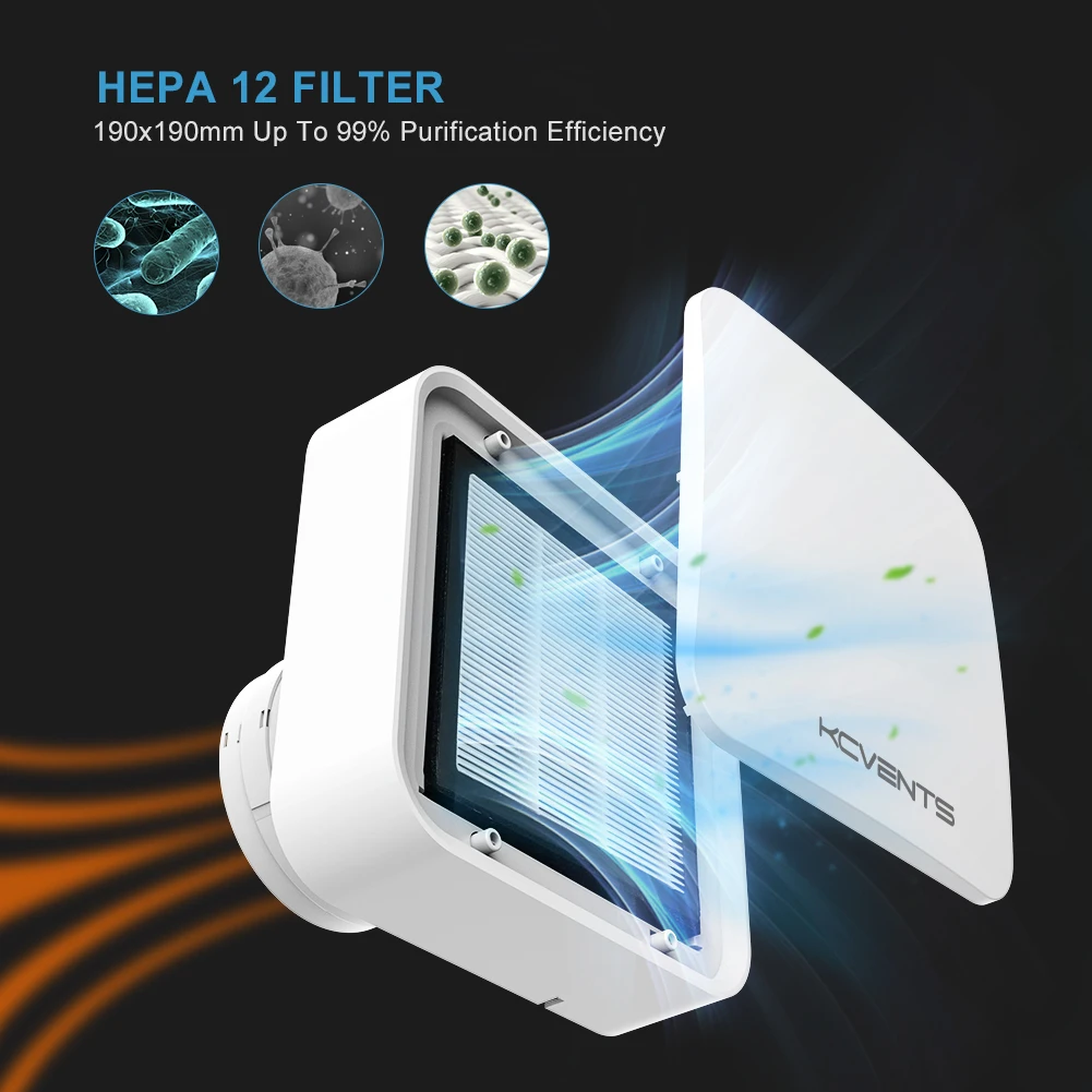 Wall Mounted Fresh Air Ventilation System Purifier PM25 Treatment Ventilator Exchanger Unit Energy Saving Home Tuya WiFi Pro