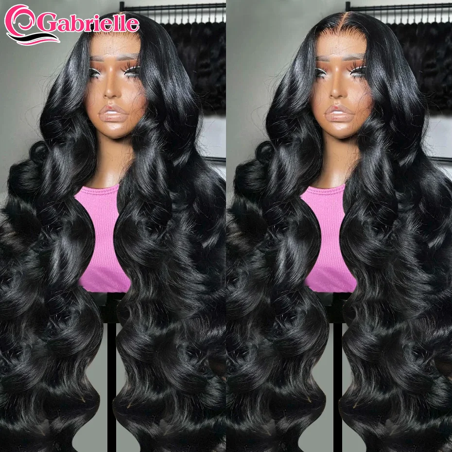 Body Wave Human Hair Wig Transparent 13x6 Lace Front Wig Preplucked Brazilian 5x5 Closure Glueless Wigs Ready to Wear Gabrielle