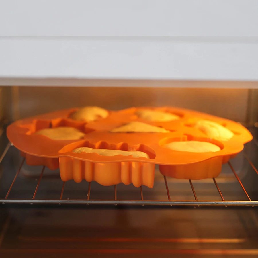 قوالب سلسلة الهالوين الكرتونية المصنوعة من السيليكون، قوالب كعكة صينية الخبز ذات درجة الحرارة العالية، أدوات الخبز.