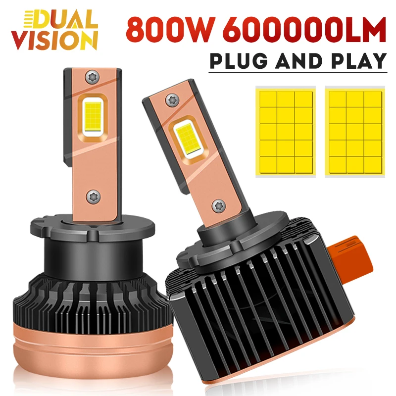 

30 шт. светодиодных ламп D1S D3S Canbus для фар, 600000 лм, CSP, D4S D5S D2S D8S, светодиодные лампы 800 Вт, суперяркие, D1R D4R D2R D3R, автомобильные лампы серии D