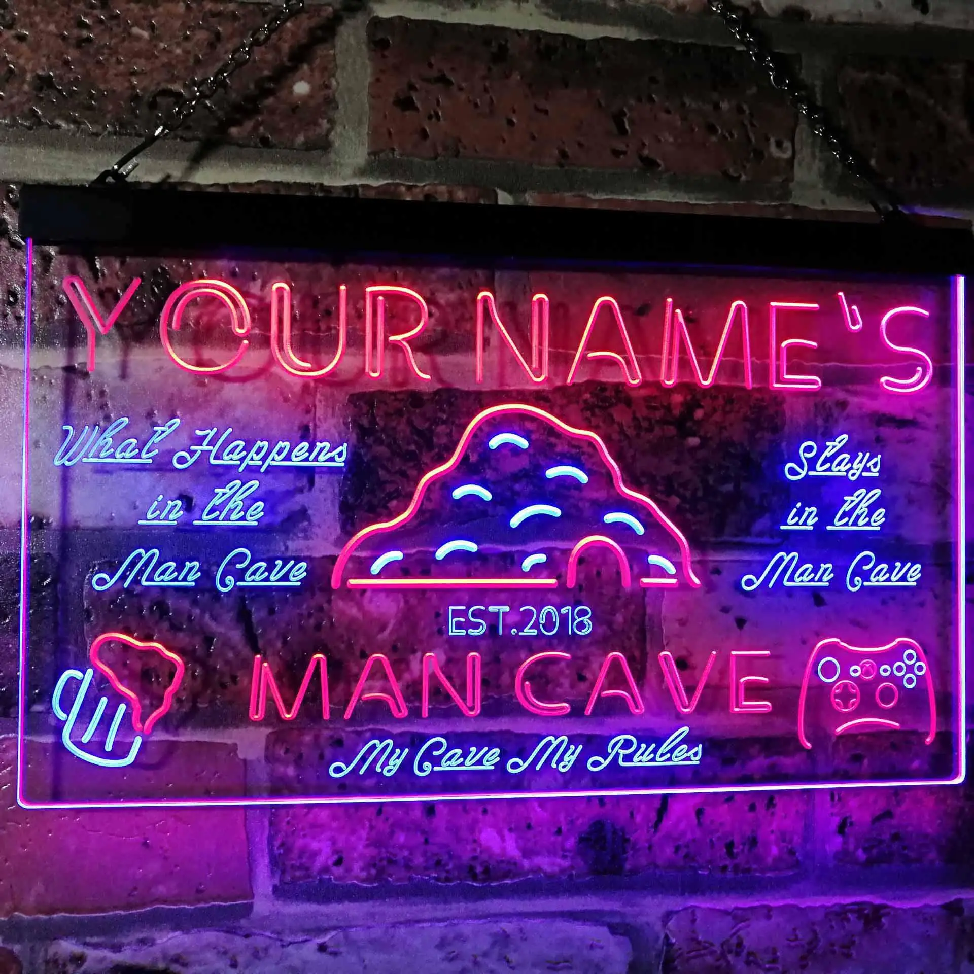 

Personalized Man Cave Dual Color Led Neon Sign st6-pb1-tm