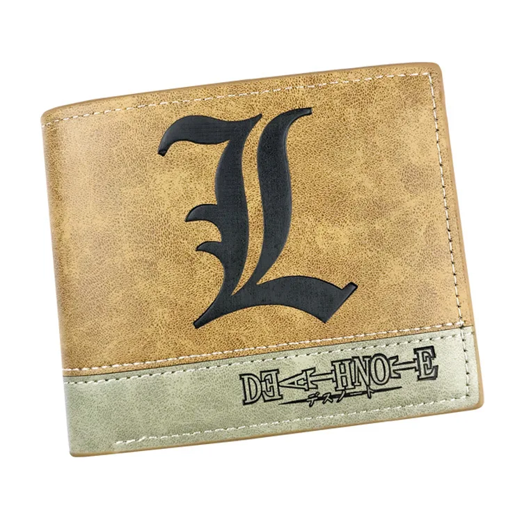 Anime JoJo Bizarre Adventure Attack on Titan Wallet Khaki PU Leather Coin Purse Cartoon Short Purse Card Packet Bags Pouch