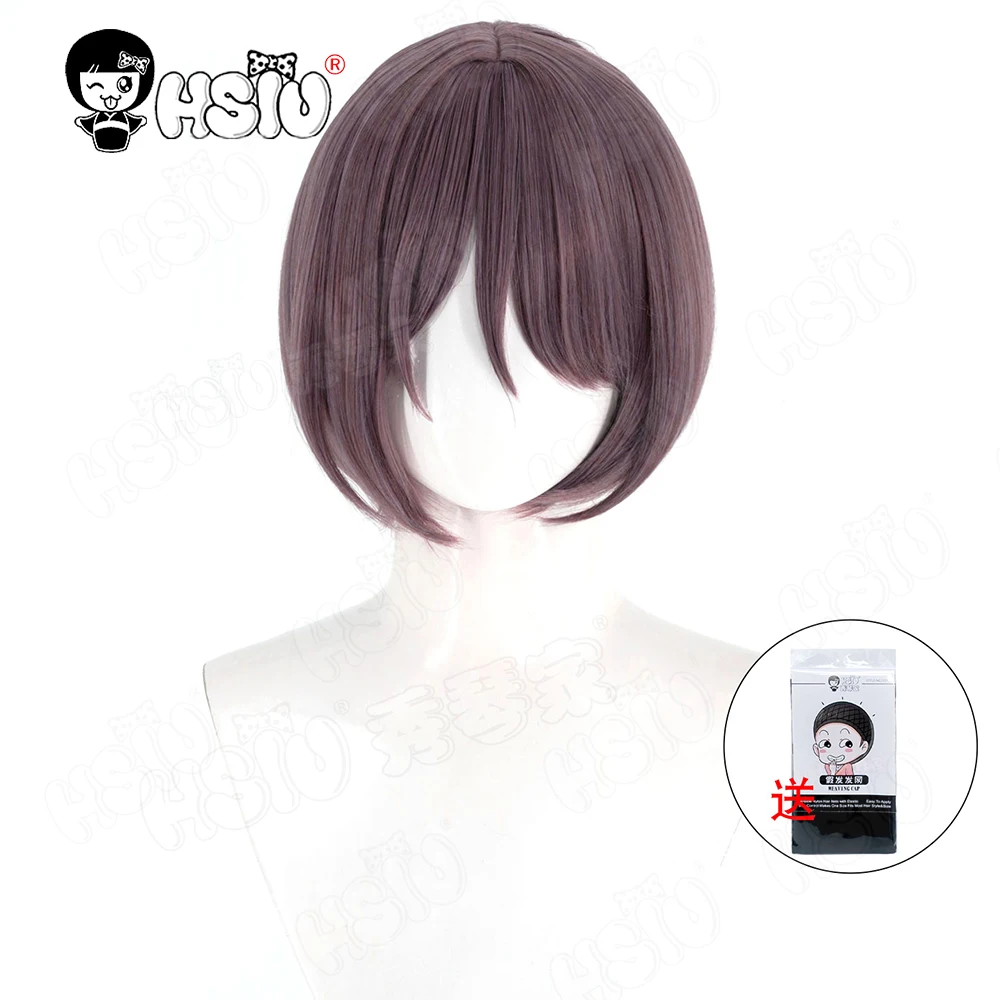 

Молочный парик для косплея Синтетический парик из волокна「HSIU」30 см Короткий парик цвета фуксии + шапочка для парика Игра NIKKE The Goddess of Victory Mil Косплей