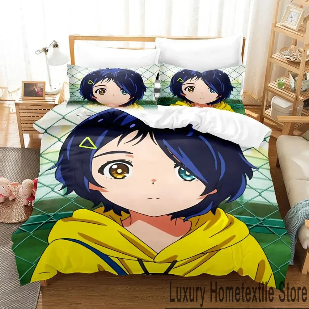 3D Print Anime Wonder Egg Priority Bedding Set Duvet Cover Bed Set Quilt Cover Pillowcase Comforter king Queen Size Boys Adult