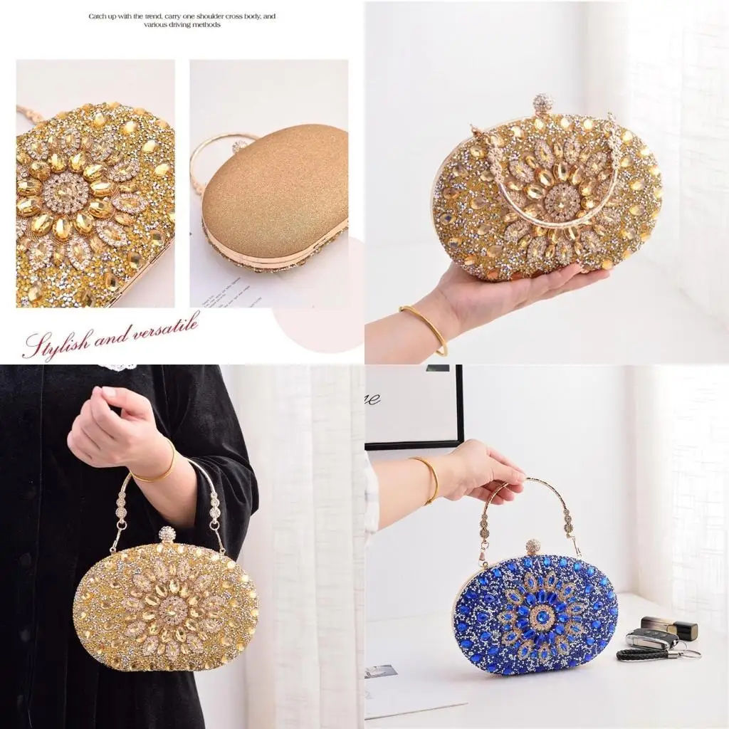 

X90D Sophisticated Dress Bag Adorned with Diamonds Stylish Handbag Purse