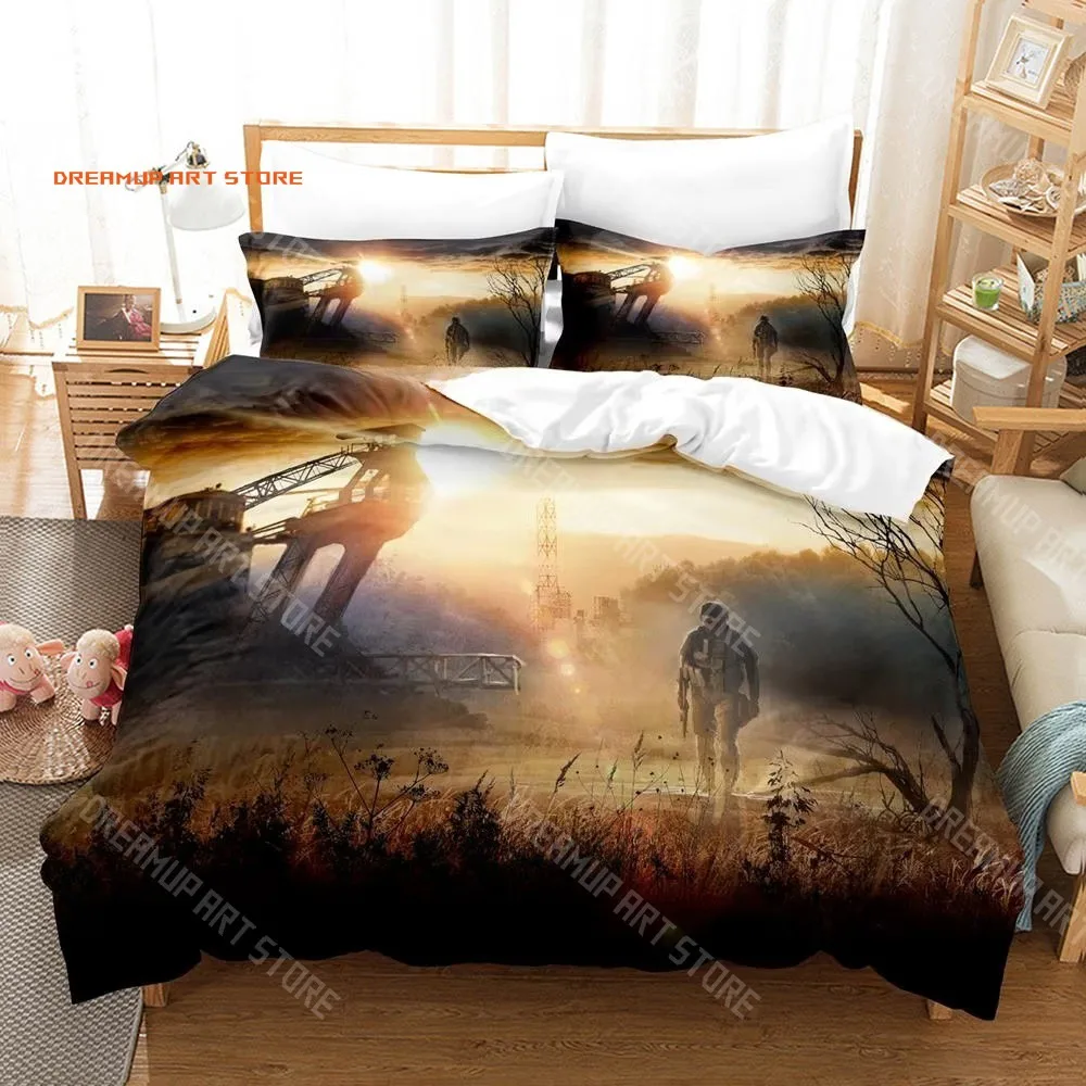 2026 3D Print S.T.A.L.K.E.R. 2 Heart Of Chernobyl Game Bedding Set Cartoon Anime Three-piece Set Adult Bedroom Duvetcover Sets