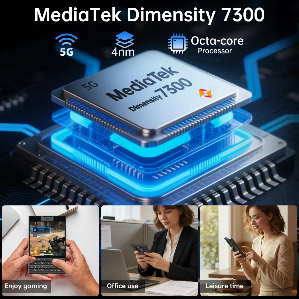 NEW Unihertz 8849 Titan 2 Rugged Phone 5G QWERTY Keyboard 4.5 “ 12GB 512GB 5000mAh Android 15 33W 50MP Dual Display Cell Phones