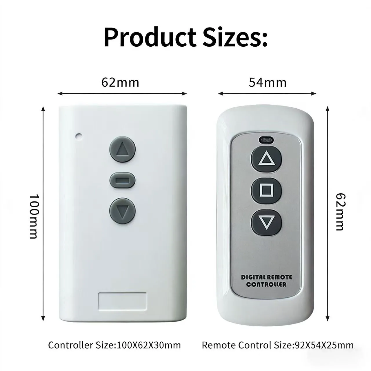 433MHz AC220V 2CH Relay Receiver RF Transmitter Wireless Remote Control Switch for Garage Door Motor Forward Reverse