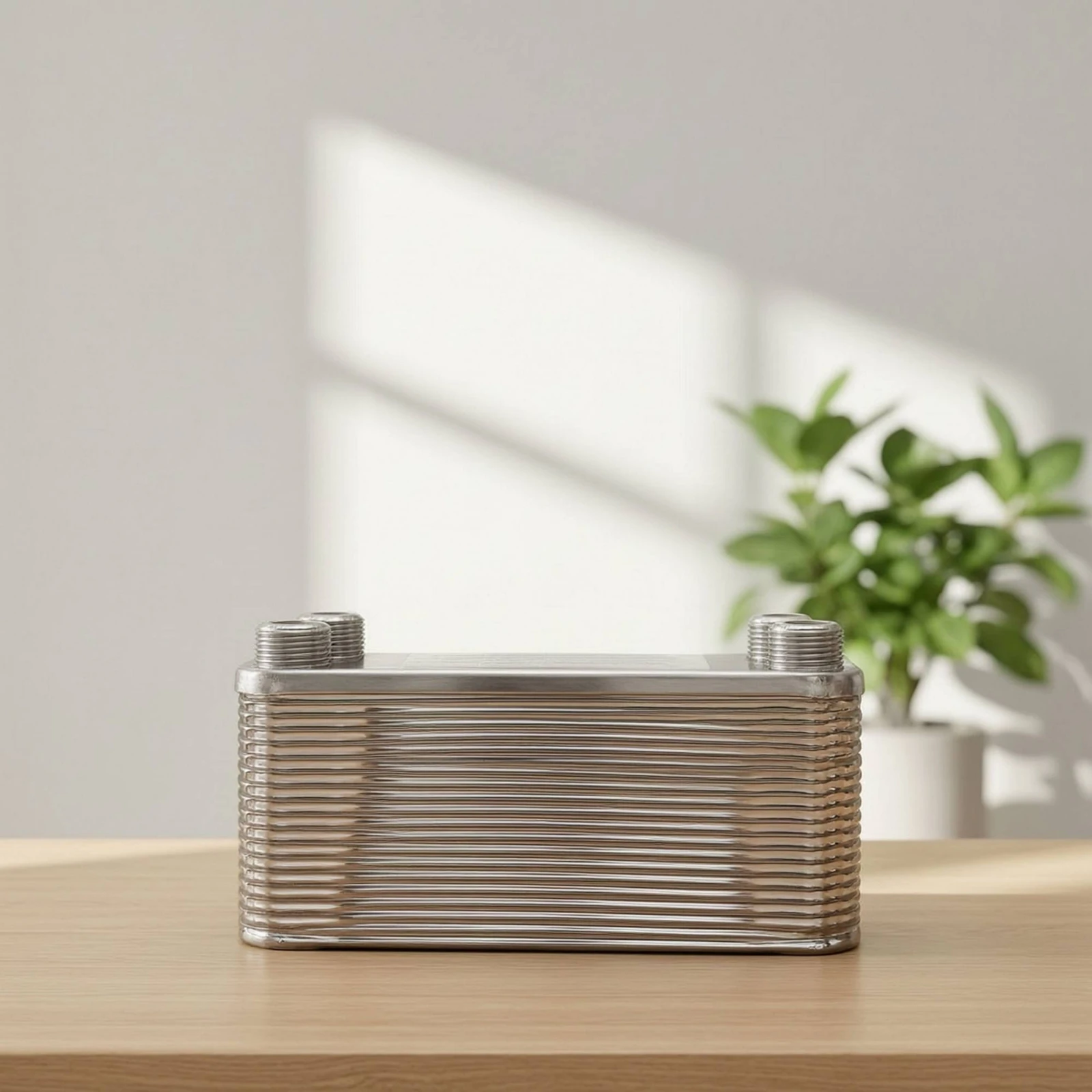 Plate Wort Chiller Sturdy Beer Wort Cooler Brazed Plate Heat Exchanger Food Grade Cooling Exchanger Multi-Purpose