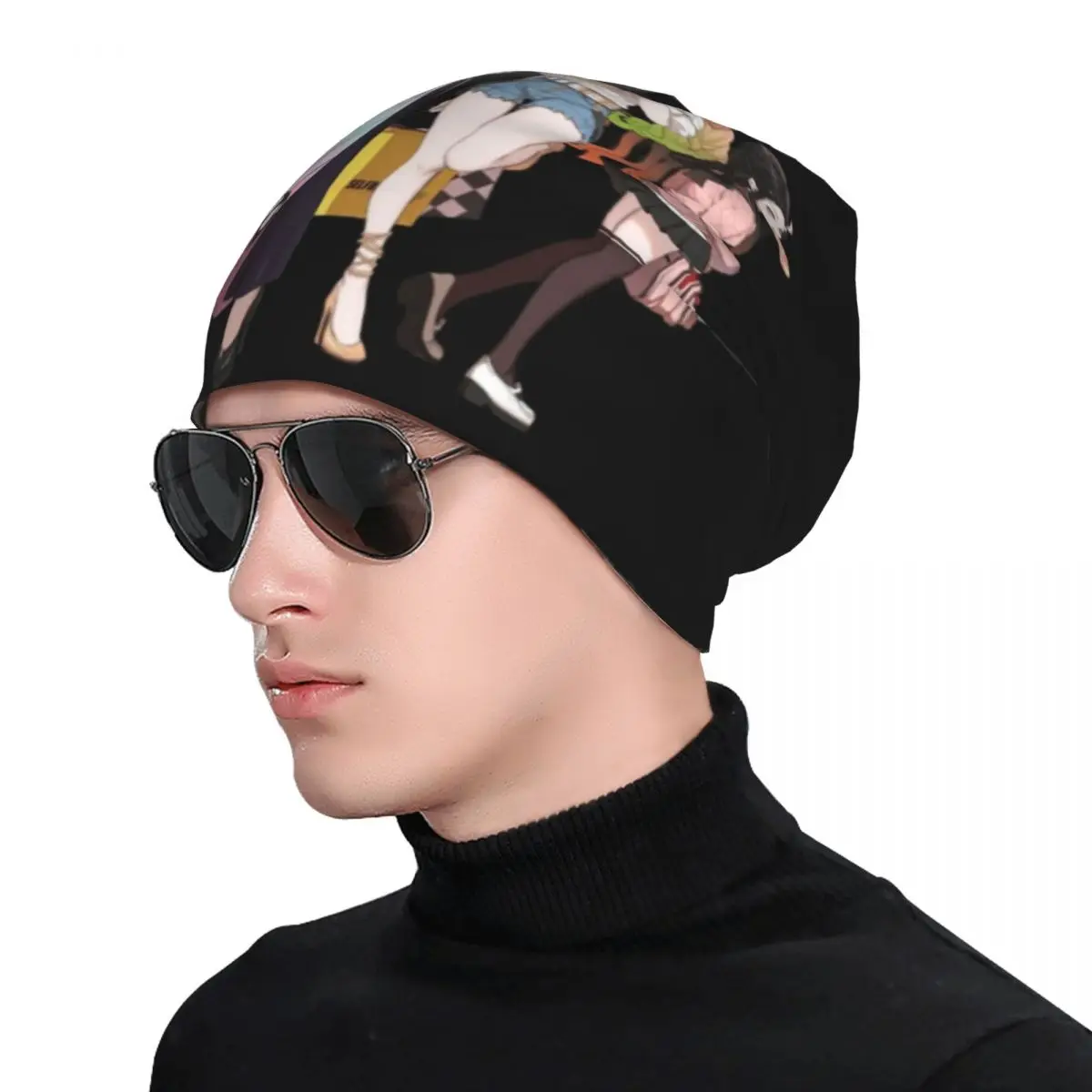 슬레이어 렌더 애니메이션 데몬 슬레이어 스컬리 비니 모자 따뜻한 가을 겨울 야외 모자 니트 보닛 캡 유니섹스 성인용