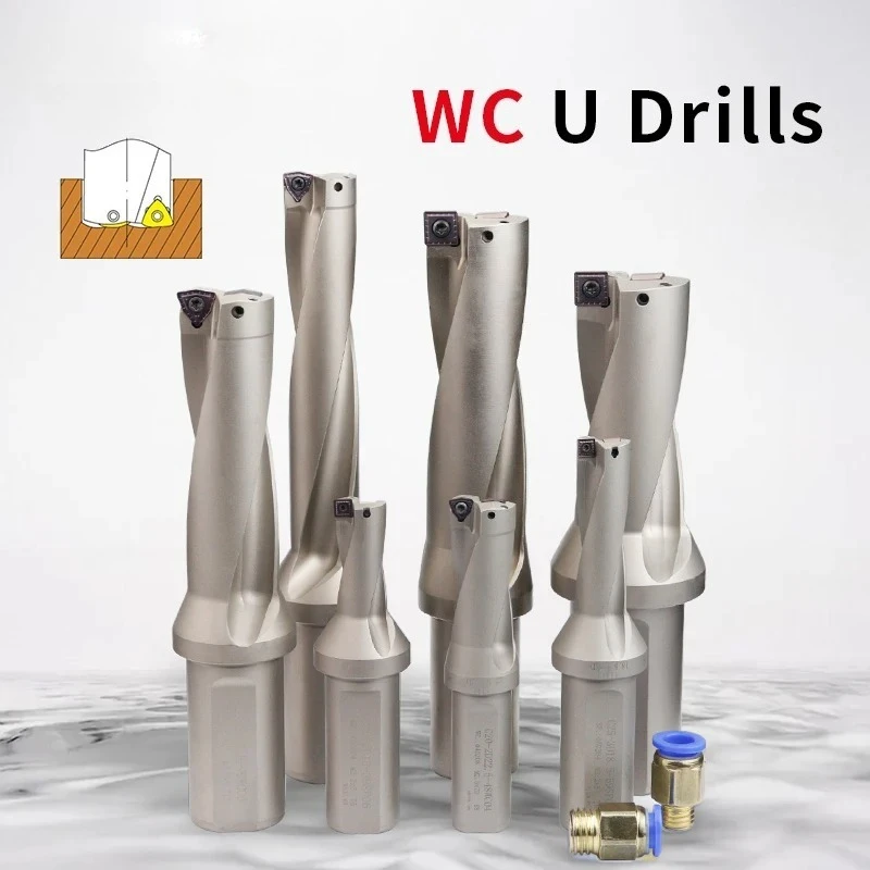 

WC Series C20 C25 C32 C40 Drill Bites Insert Drill Metal 11mm-49mm Depth Indexable U Drill Machinery Lathes CNC Water
