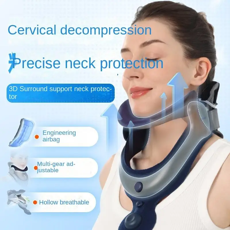 

Cervical Traction Device Adjustable Neck Stretcher for Posture Correct and Decompression Neck Support for Men Women