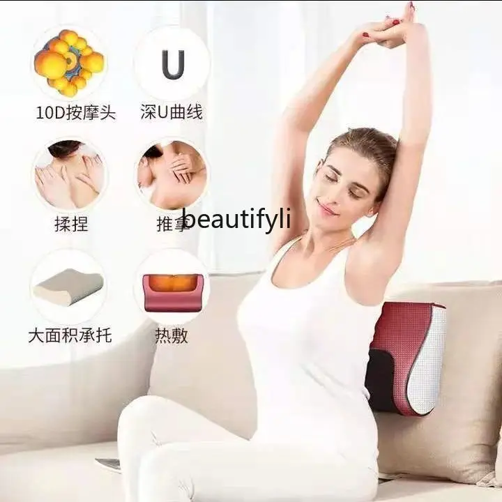 الذكية مدلك عنق الرحم وسادة متعددة الوظائف الرقبة الخصر الظهر الكتف وسادة تدليك المنزلية ساخنة قطني العمود الفقري أداة