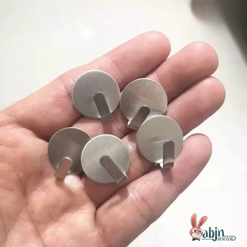 Invisible  Metal Hook Strong Adhesive Stainless Steel Traceless Glue Hook for Bag Accessories No Trace Left after Removal