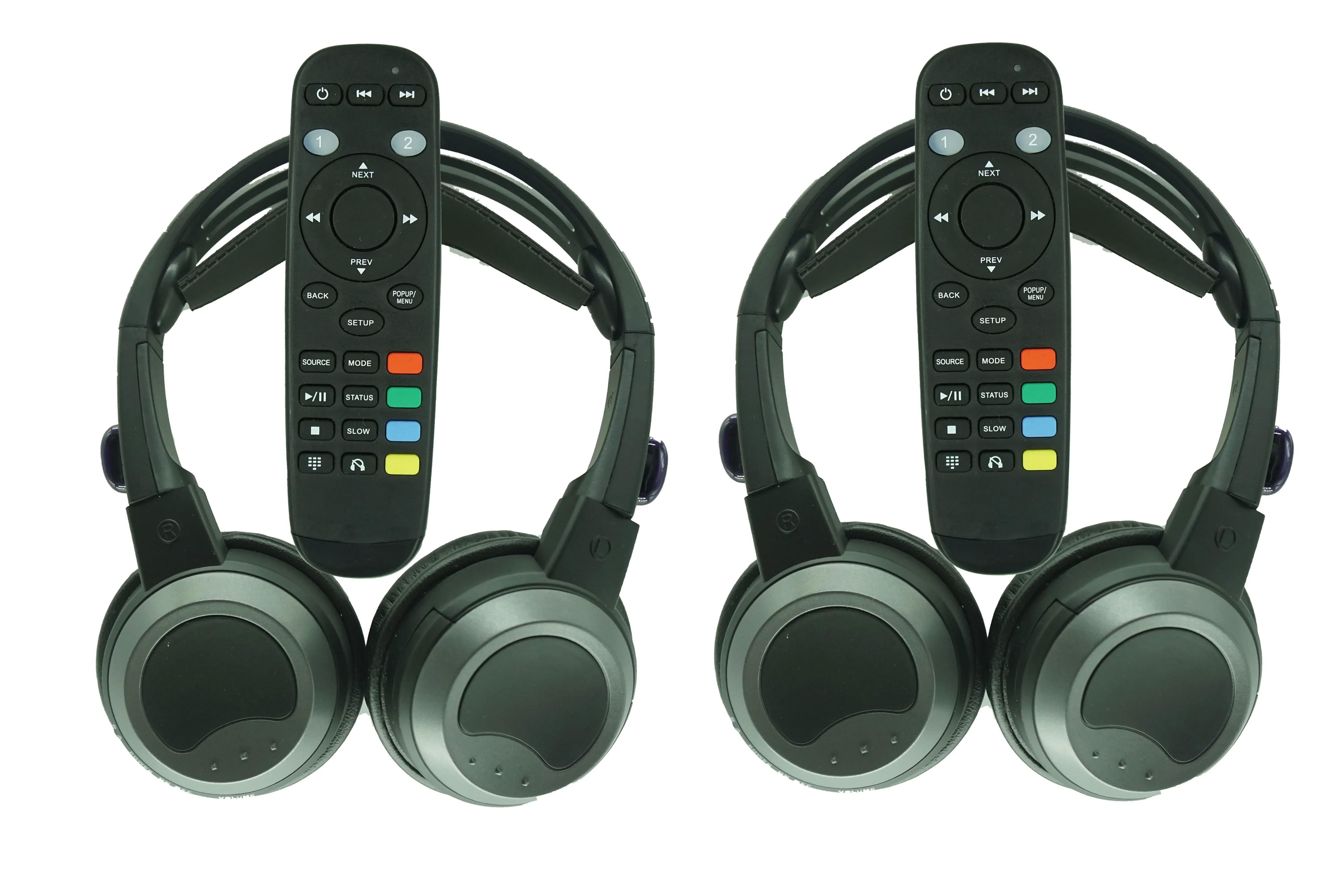 2 Headphones and 2 Remotes For CHRYSLER (Town and Country) Pacifica Voyager (Grand Voage) U-Connect VES UCONNECT Audio System