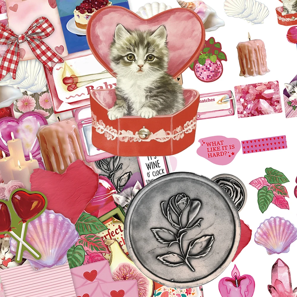 

10/30/50pcs Cute Pink Girlhood Aesthetic Stickers Ins Style Cartoon Decals DIY Suitcase Phone Laptop Kawaii Sticker Decoration