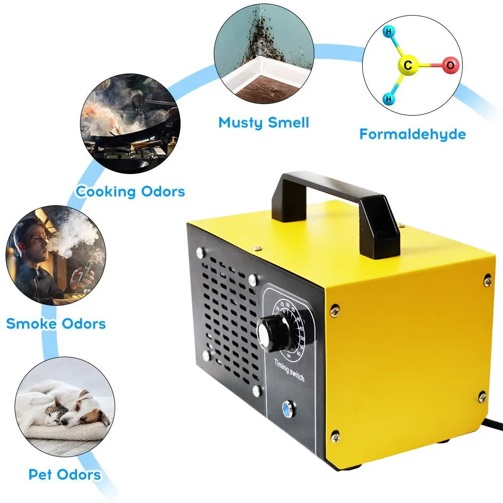 ATWFS 220V 60G Ozone Generator Purifier Cleaning Formaldehy Air Cleaner Ozono Disinfection Sterilization