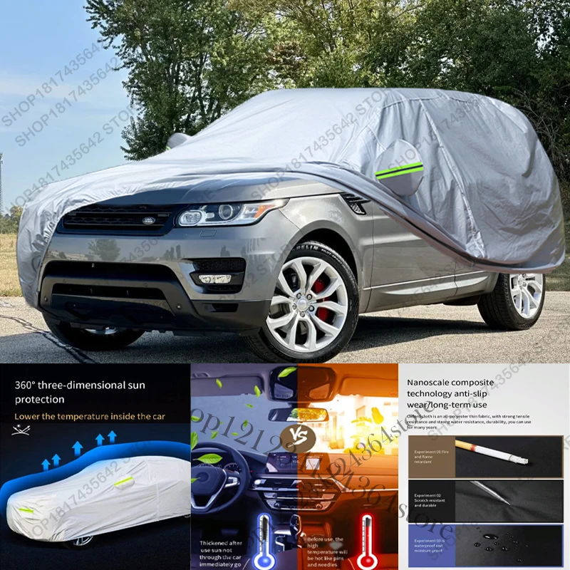 Volledige autohoes compatibel met Range Rover Sport (2014-2022 L494) - Bescherming tegen alle weersomstandigheden, zon, regen, UV, stof, voor buiten en binnen.