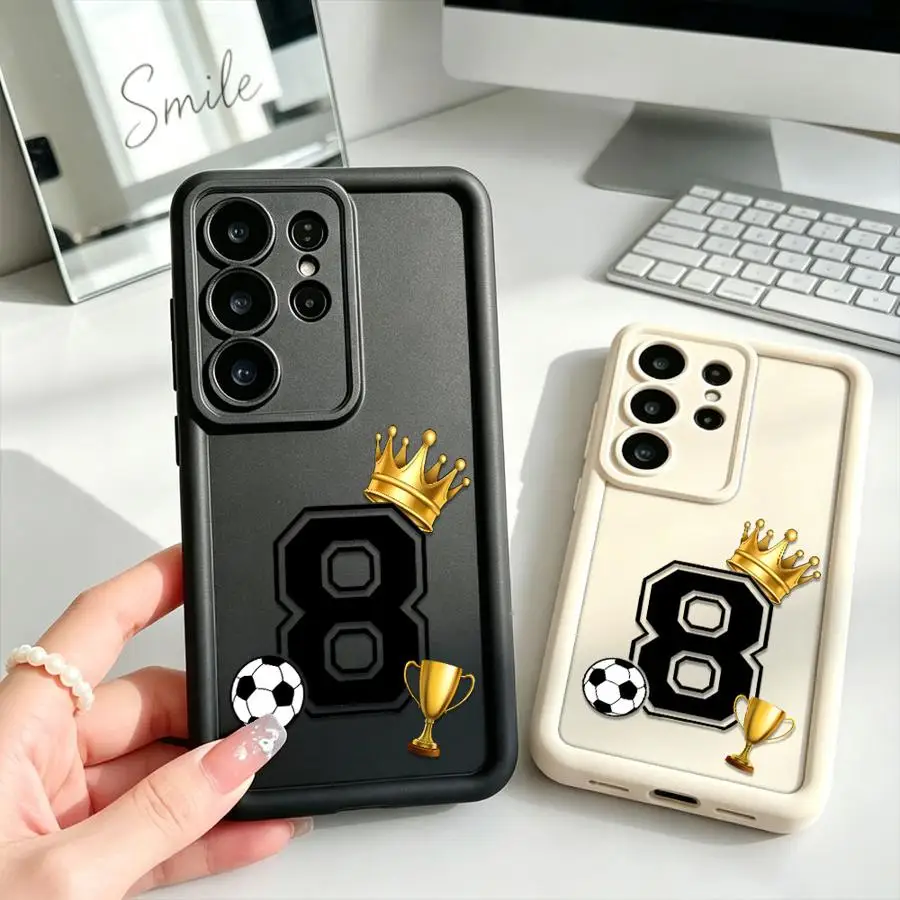 Phone Cover Case for Samsung Galaxy S26 S23 Note 20 Ultra S21 S22 Plus S20 FE S24 ultra S25 Number 8