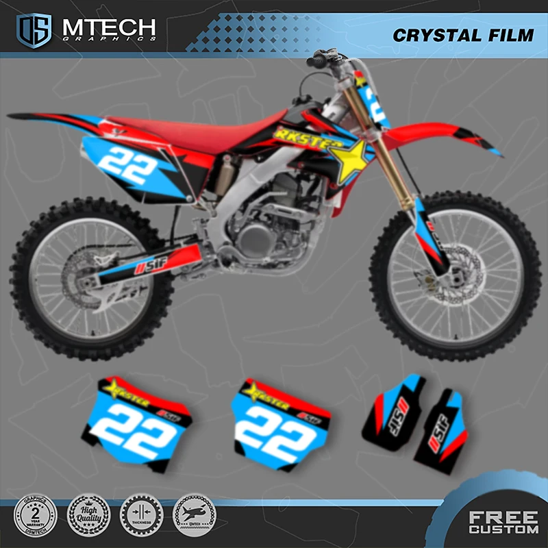 

DSMTECH Graphics Decals Sticker Backgrounds Kits For Honda CRF250R CRF250 2004 2005 2006 2007-2009 003