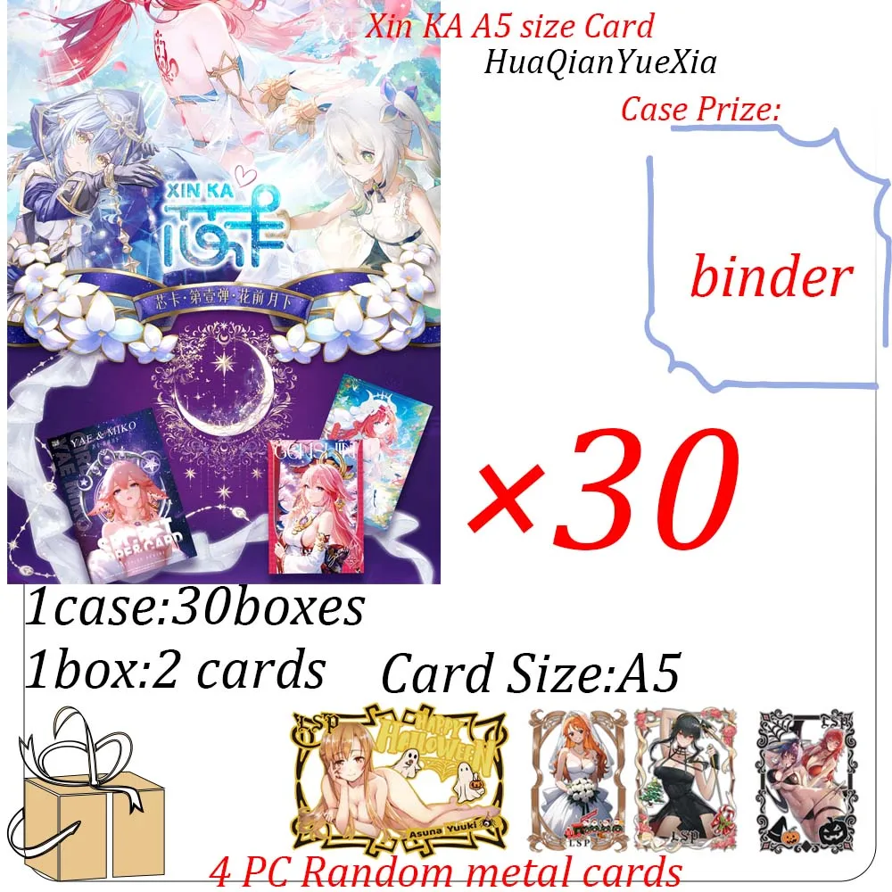 New Xin ka HuaQianYueXia A5 Size Card Goddess Story Collection Card Waifu Booster Box Ccg Acg Doujin Toys And Hobby Gift